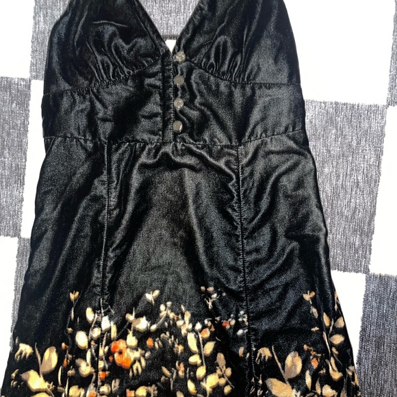 Floral midi dress -velvet - Picture 2 of 3